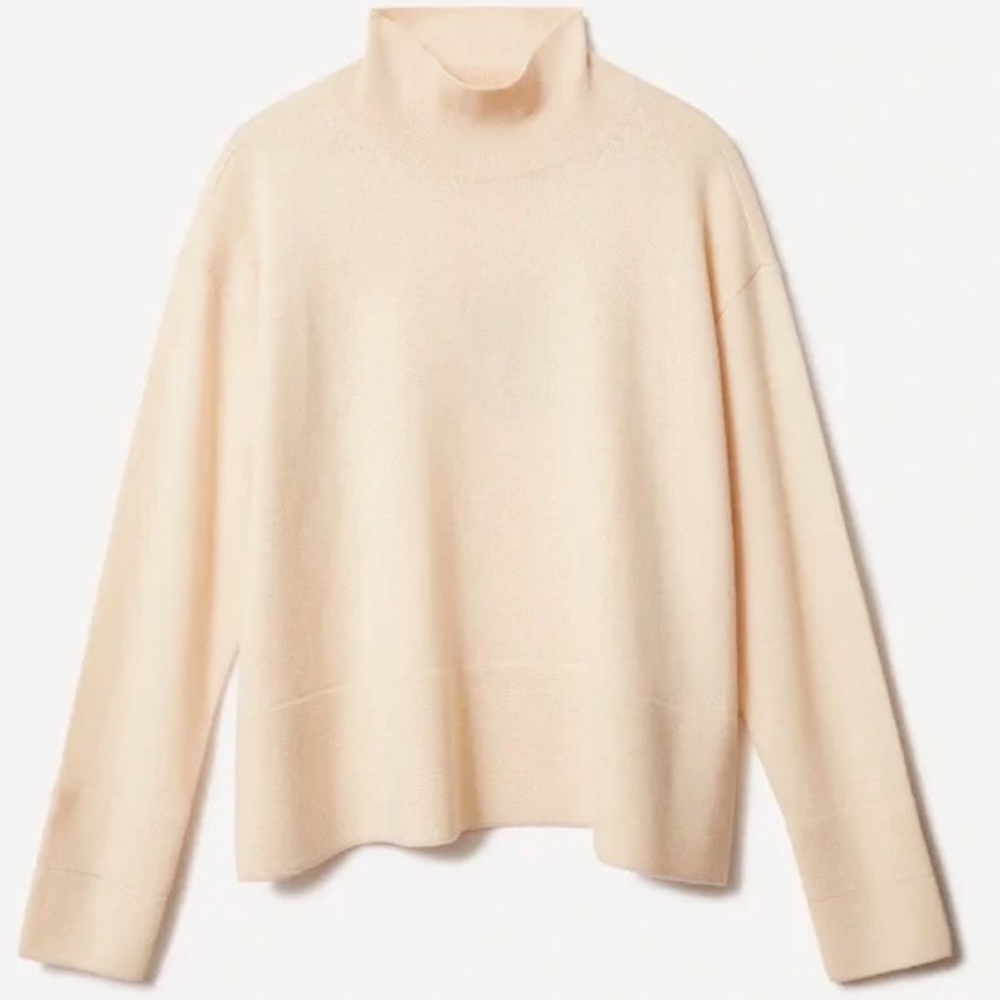 Everlane Blush Pink Cashmere Turtleneck